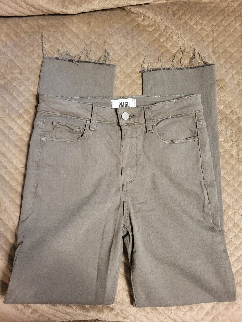 PAIGE Hoxton Slim Jeans | Size‎ 27 | green cotton